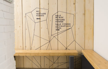 mroc bloc et bistro signalétique vestiaire homme femme wc architecture design d'espace studio frvr