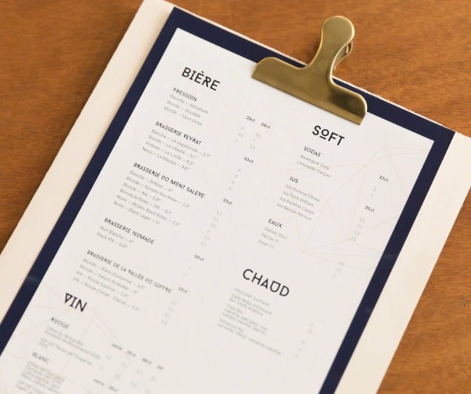 mroc bloc et bistrot menu restaurant design studio frvr